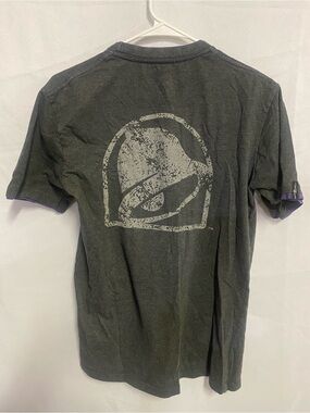 Taco Bell Men's Short Sleeve Logo T‑Shirt - Black with purple accents